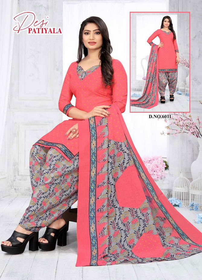 Ganesha Desi Patiyala 6 Printed Readymade Suits Catalog
